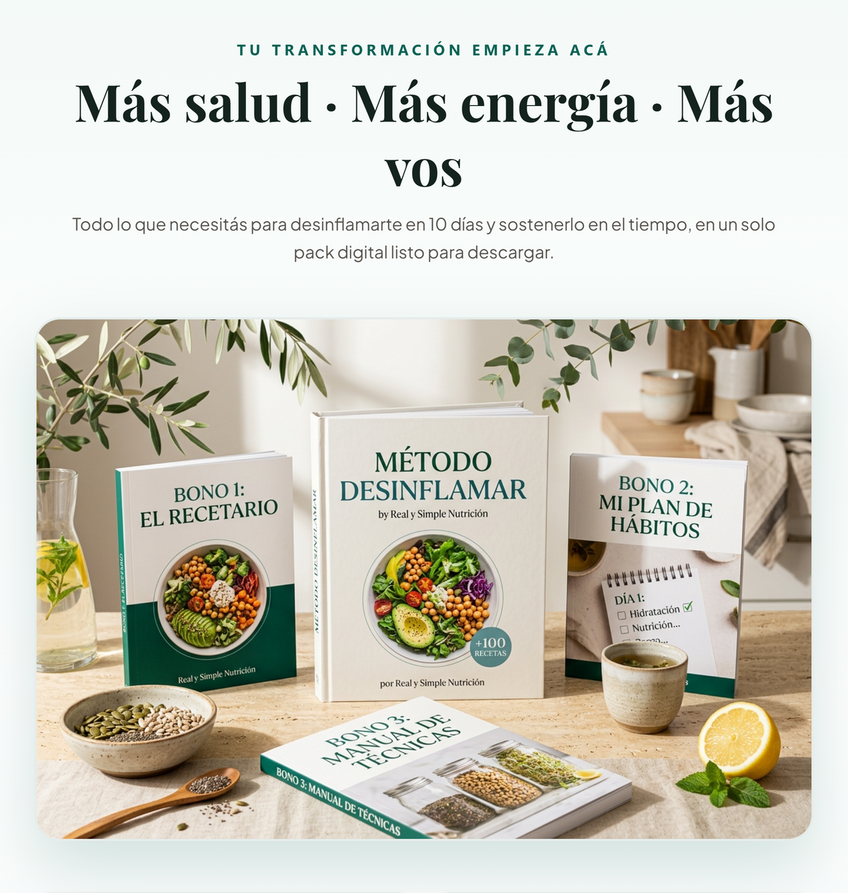 Método desinflamar: Menos Hinchazón, Más Energía y Liviandad en Solo 10 Días